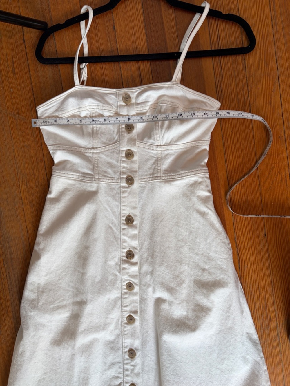 Universal Thread White Button-Down Spaghetti Strap Maxi Dress, - Picture 6 of 11